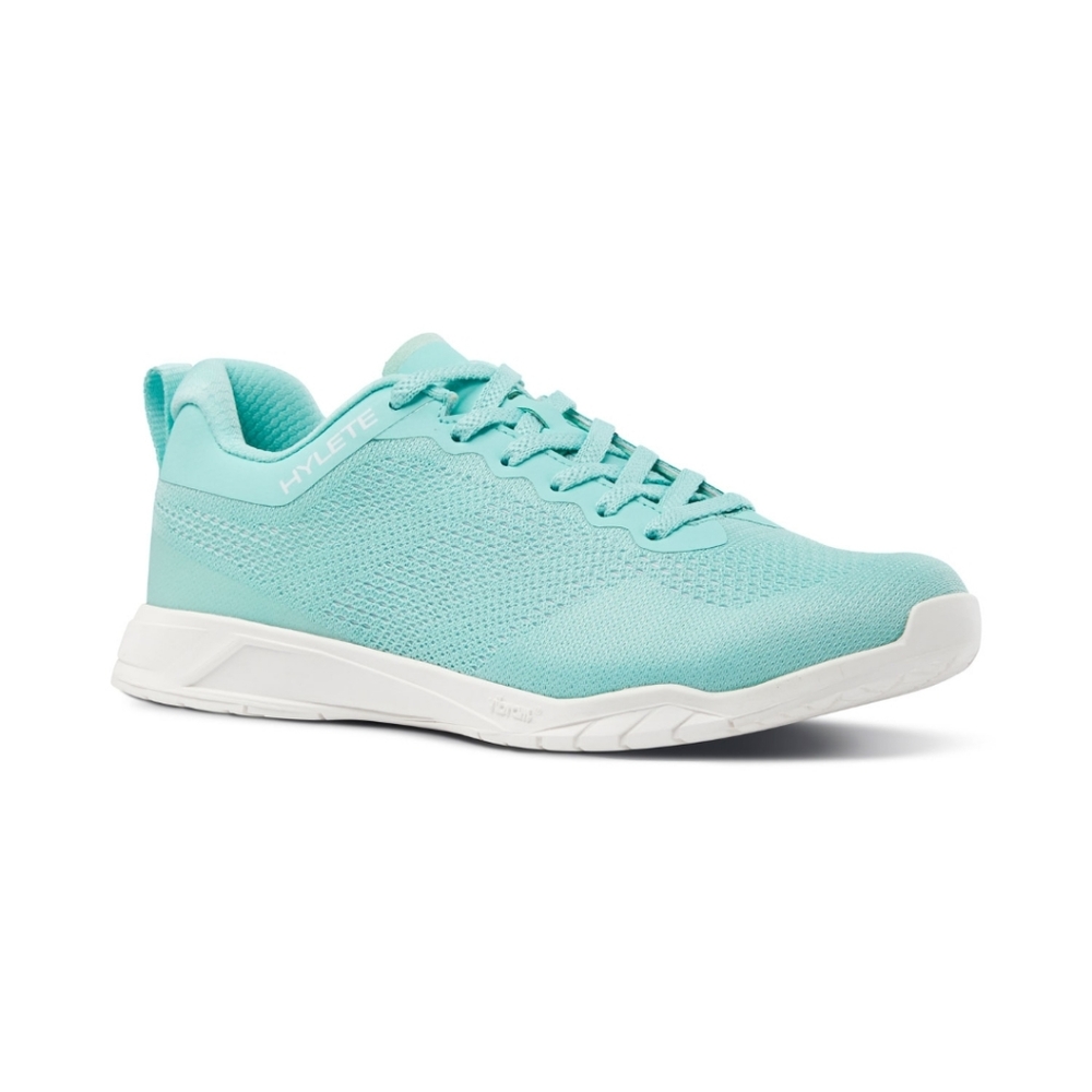 Hylete Women's Athletic Shoe in Teal and White